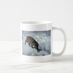 Mug Chat sauvage sur la neige
