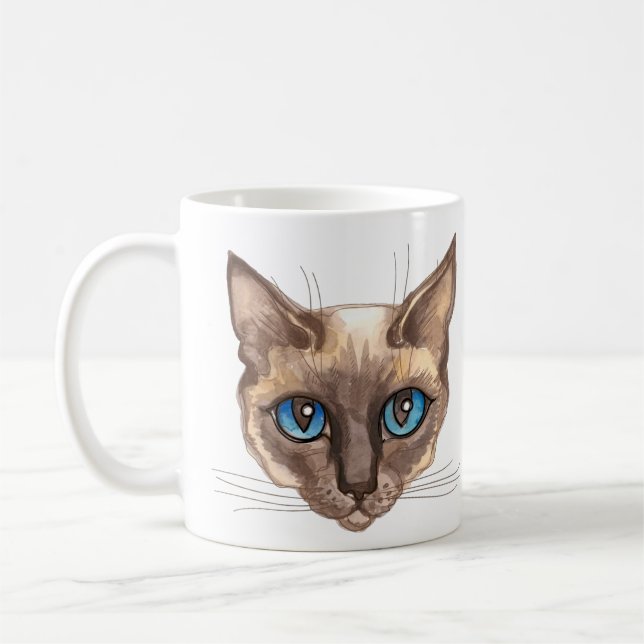 Mug Chat siamois personnalisé (Gauche)