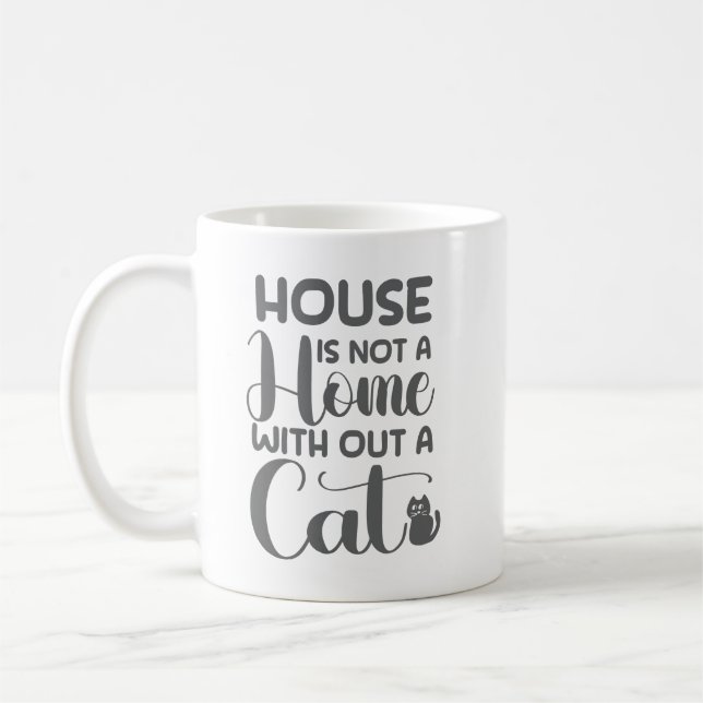 Mug Chat simple adorable Modern Bold Love Confort Prop (Gauche)