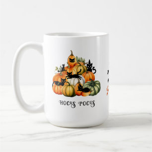 Mug Chat Sorcière Jack-o'-lantern Citrouille Patch Hal