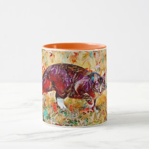 Mug Chat sur le pinceau Coupe d'Art coloré de Boug