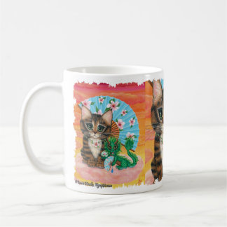 Mug Chat tabby Dragon Li Mao Jade Dragon Art