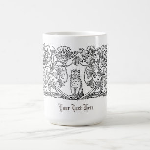 Mug Chat, trèfle et oiseaux de l'époque victorienne vi
