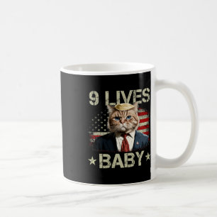 Mug Chat Trump 9 Vies par Trump 2024 Gagne Victoire Va