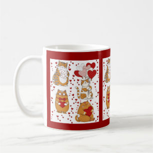 Mug Chat valentin orange gingembre