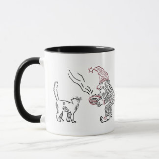 Mug Chat vintage norvégien pour l'alimentation des nym