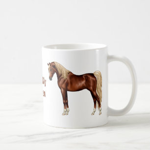 Mug Châtaigner égyptien Cheval Arabe laxen Mane & Tail