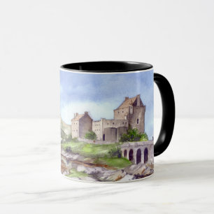 Mug Château d'Eilean Donan Peinture aquarelle