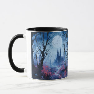 Mug Château gothique et Imaginaire forestier Halloween