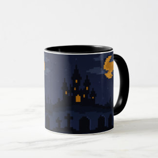 Mug Château hanté rétro 8 bits