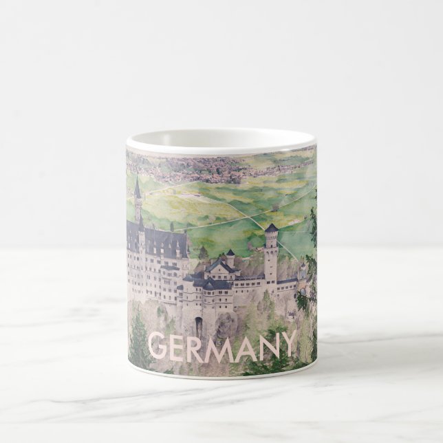 Mug Château Retro Neuschwanstein en Allemagne (Centre)