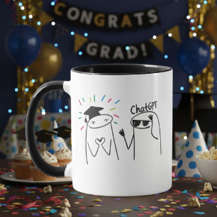Mug ChatGPT Diplômé Université Diplôme Drôle
