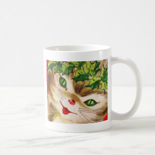 Mug chaton de Noël vintage