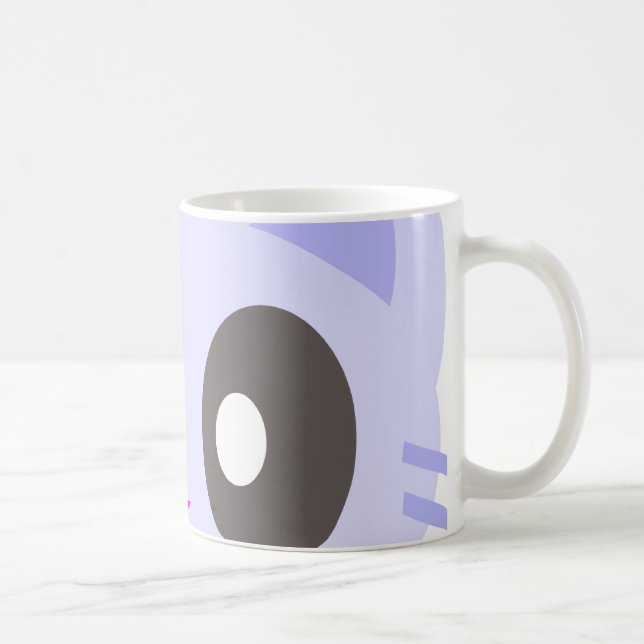 Mug chaton kawaii en gros plan (Droite)