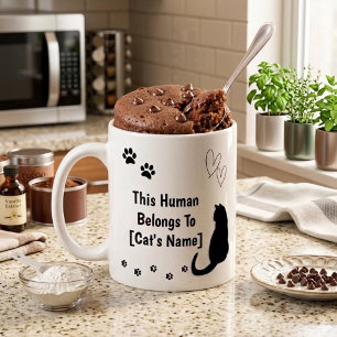 Mug Chaton Noir Personnalisé