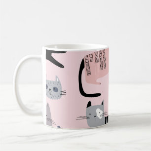 Mug Chatons colorés : Vintage rose enfant