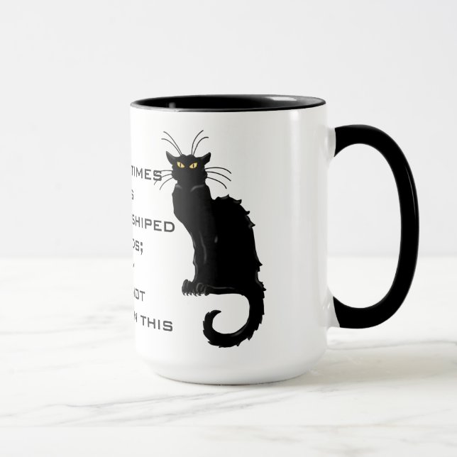 Mug Chats adorés comme dieux ; Ils n'ont pas oublié (Droite)