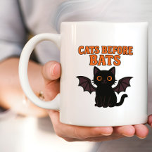 Chats avant chauves-souris Halloween chat noir