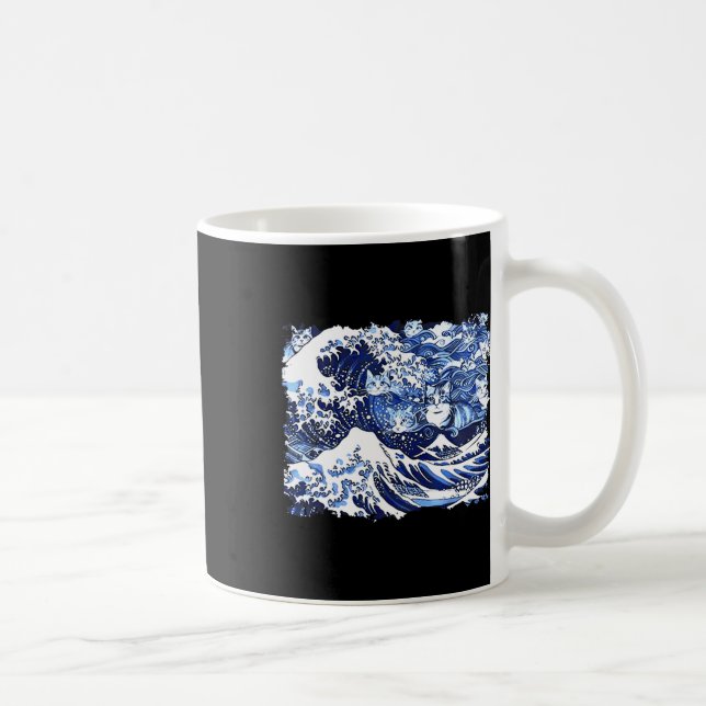 Mug Chats Bleus Vague Pour Kamala Drôle Chat Dame (Droite)