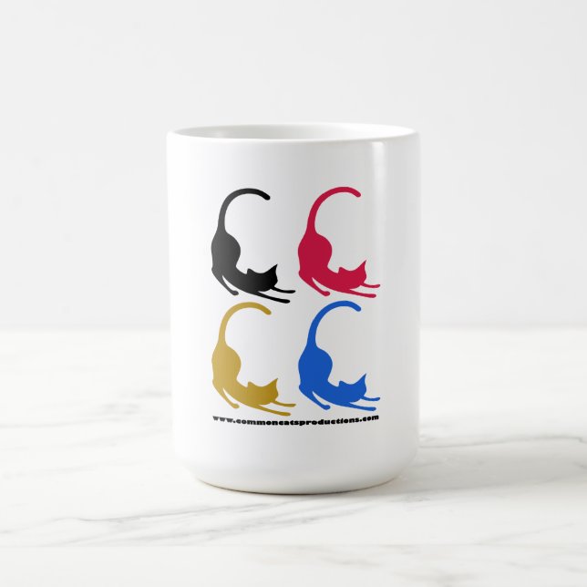 Mug Chats communs 4 logos multicolores (Centre)