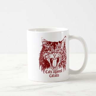 Mug Chats contre les catcall Sticker rouge
