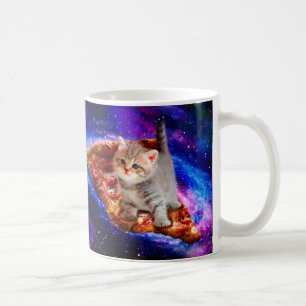Mug Chats dans la pizza spatiale