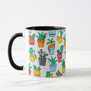Mug Chats dans les pots à fleurs