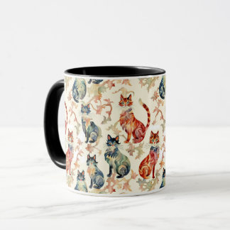 Mug Chats dans un Motif d'aquarelle chinois