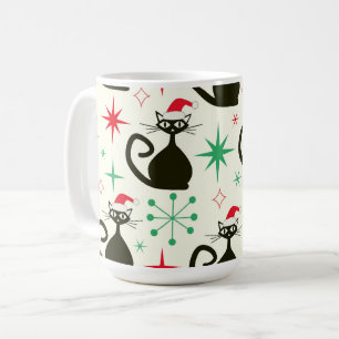 Mug Chats de Noël au style rétro des années 50 Atomiqu