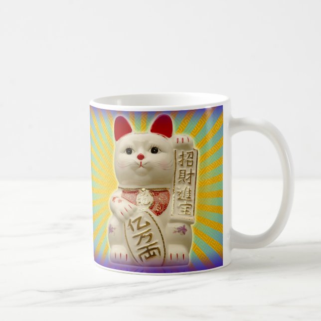 Mug Chats de ondulation japonais de bonne chance de (Droite)