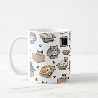 Mug Chats en boîte, si je me rends assis 