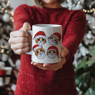 Mug Chats en casquette de Noël