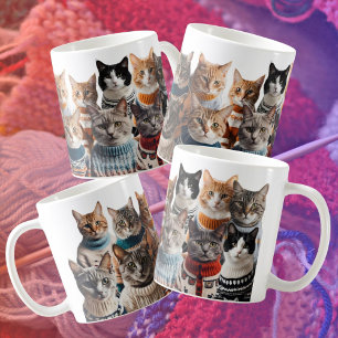 Mug Chats en Jumpers mignonette chatte amant tricot