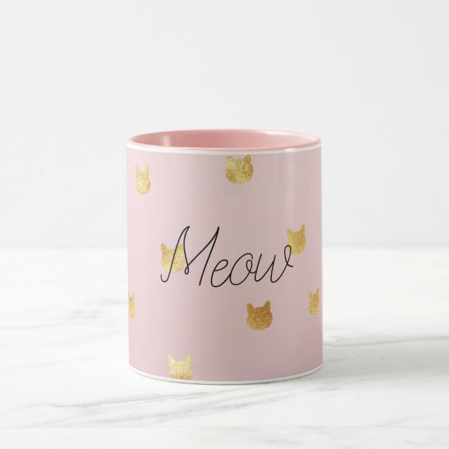 Mug Chats en or Blush Rose Ombre (Centre)