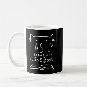 Mug Chats Et Livres Facilement Distraits Don Drôle Pou