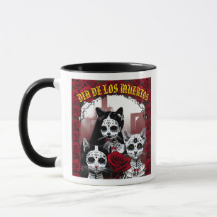 Mug Chats et un rose Muertos 1