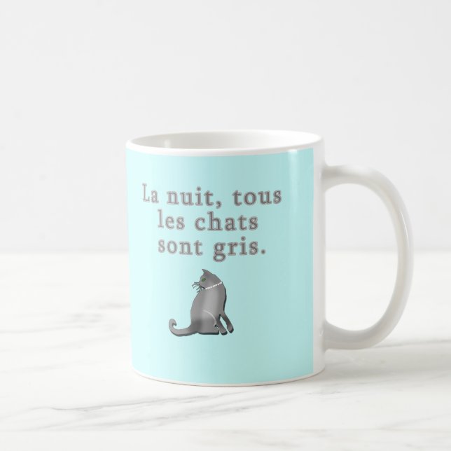 Mug Chats français indiquant des produits (Droite)