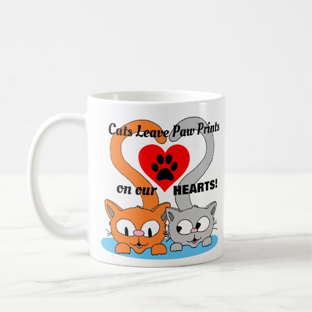 Mug Chats Laissez des Empreintes de pattes sur nos COE (Gauche)