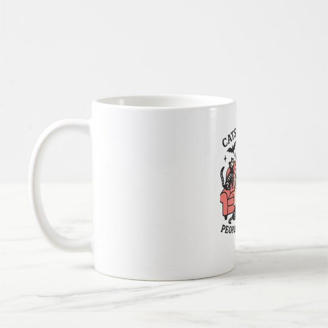 Mug Chats Les Gens Sont Déplaisants Squelette Hallowee (Gauche)
