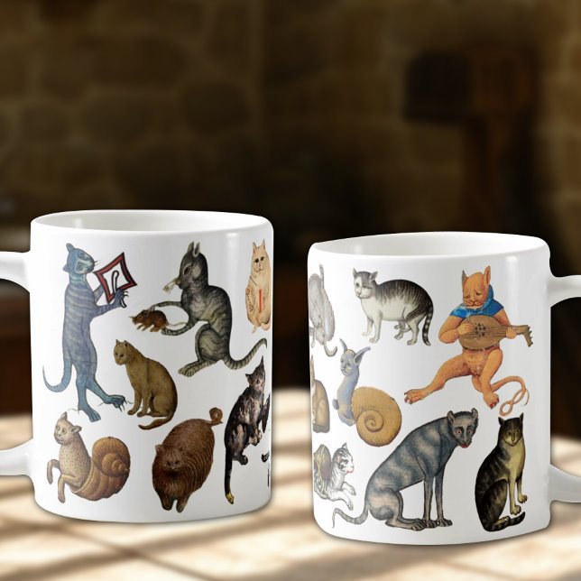 Mug Chats médiévaux étranges (Créateur téléchargé)