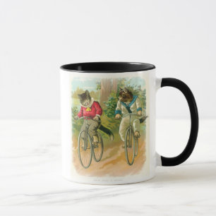 Mug Chats montant des vélos