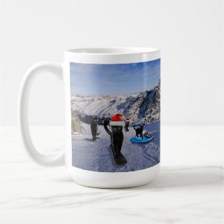 Mug Chats noirs à Santa Hats Snowboard Aventure