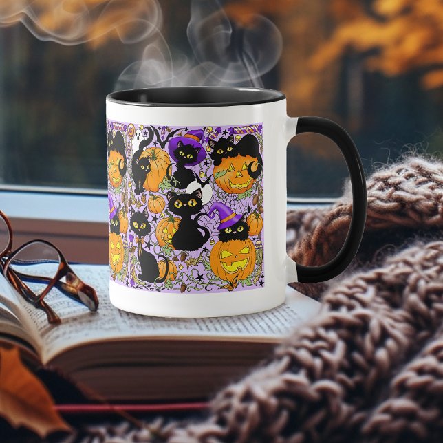 Mug Chats noirs citrouille Halloween Candy (Créateur téléchargé)