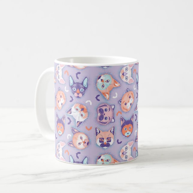 Mug Chats pastel d'Halloween (Devant gauche)