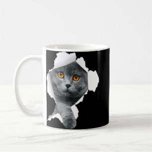 Mug Chats pliés écossais en tissu tordu Kitten