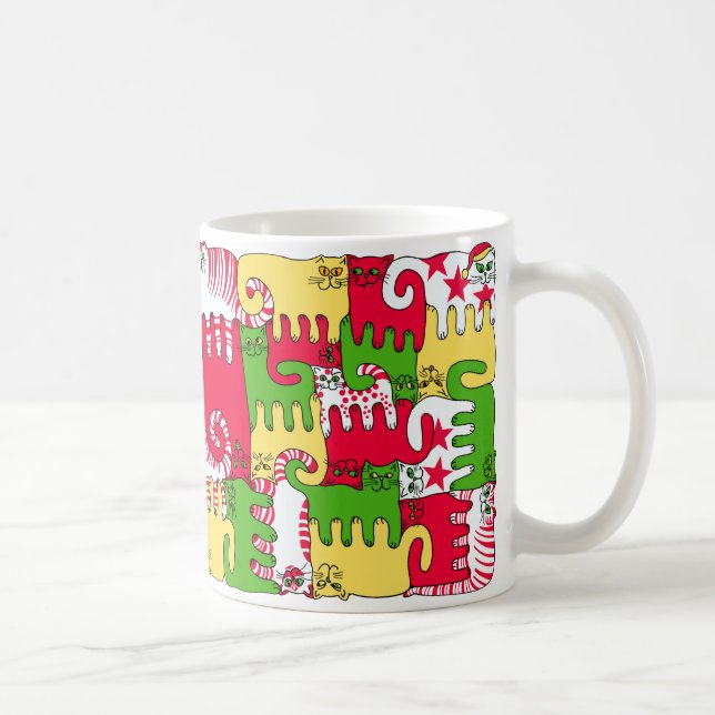 Mug Chats "stupéfaction de puzzle d'hiver " (Droite)