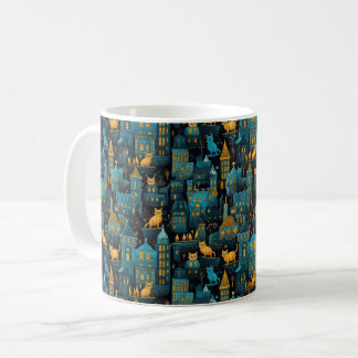 Mug Chats sur les toits de la ville Ai Art