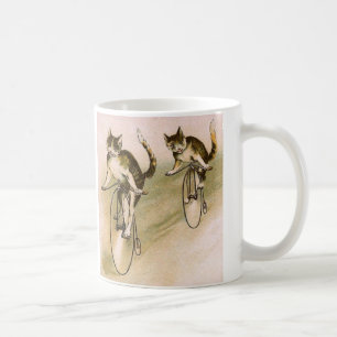 Mug Chats vintage à vélo