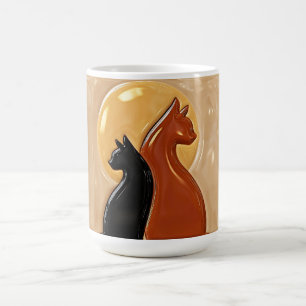 Mug Chats Yin Yang en céramique
