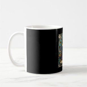 Mug Chatte Dame Haloween Squelette Floral Lune Boussol